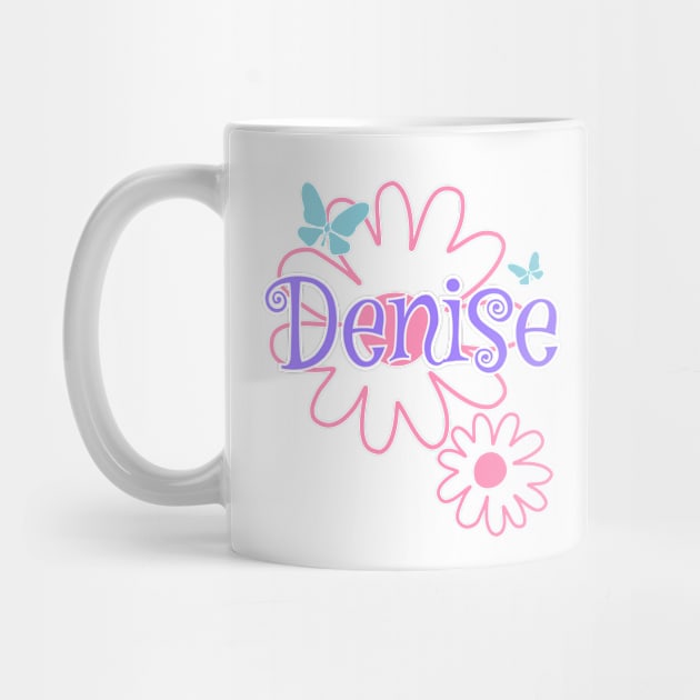 Denise Girls Name Daisy Butterflies by xsylx